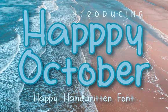 Happy October: A Bold & Casual Handwritten Font